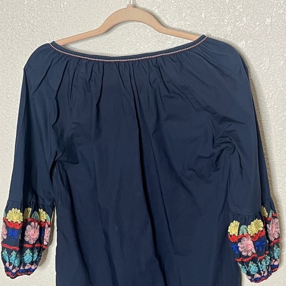 Mello Day Embroidered Sleeve Ends Top Sz Oversized XS Dress - Picture 7 of 11